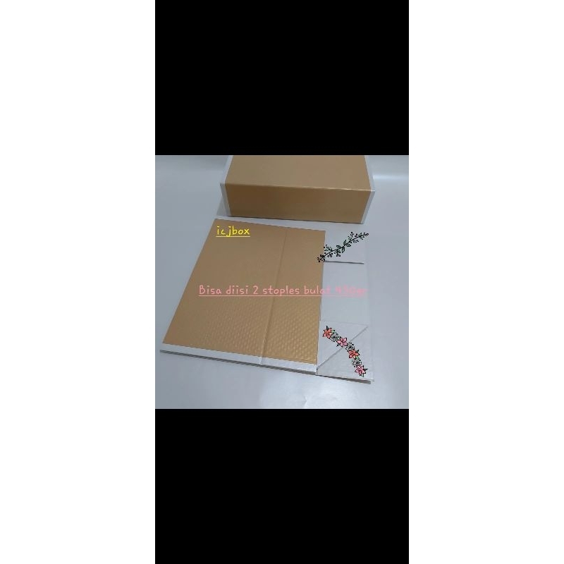 

Box magnet bisa dilipat muat 2 toples 450gr bulat