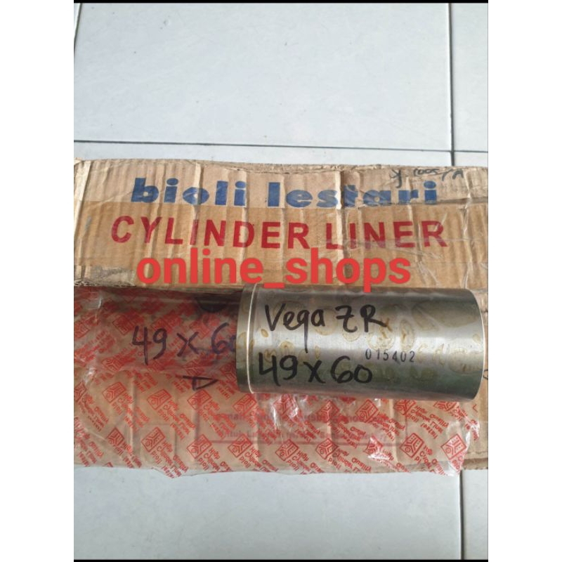 cylinder liner foring boring vega zr polos ukuran lubang 49 luar 60 panjang 120 mm BIOLI