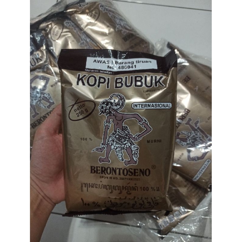 

Kopi Berontoseno isi 250gr dan Renteng isi 50 Sachet
