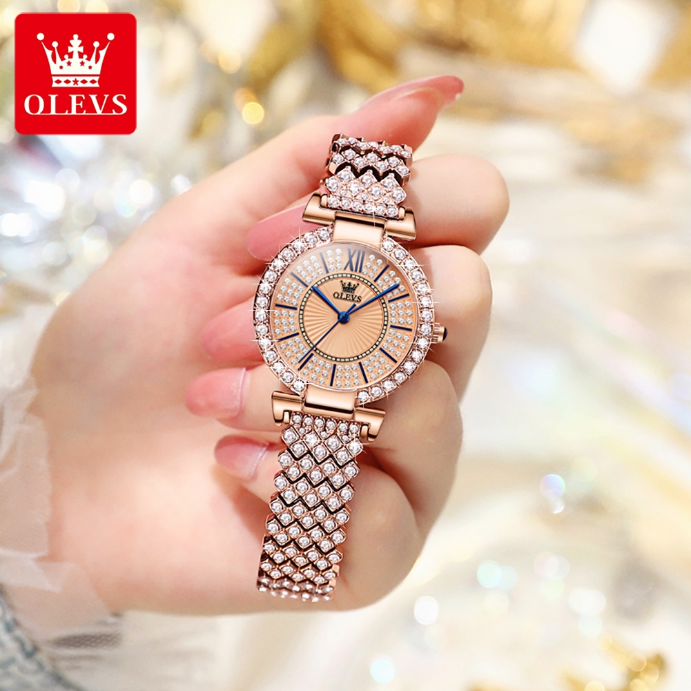 Terbaru Olevs Jam Tangan Wanita Anti Air Original Tahan Kecil Branded Elegan Analog Rose Gold