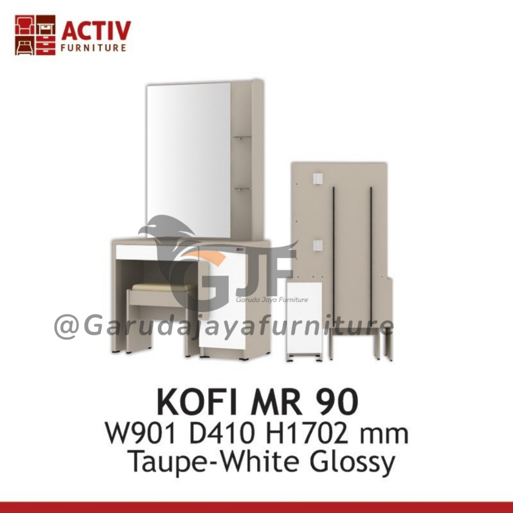 MEJA RIAS DENGAN CERMIN DAN STOOL KURSI/MEJA RIAS MINIMALIS DENGAN BANYAK SPACE PENYIMPANAN KACA SLI