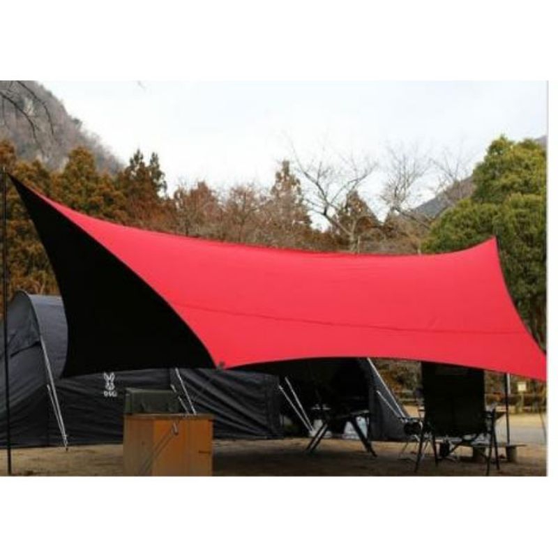 Flysheet tenda outdoor hexagonal ukuran 4x6 meter