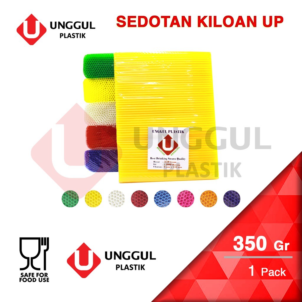 Sedotan Plastik Kiloan Up Warna Warni
