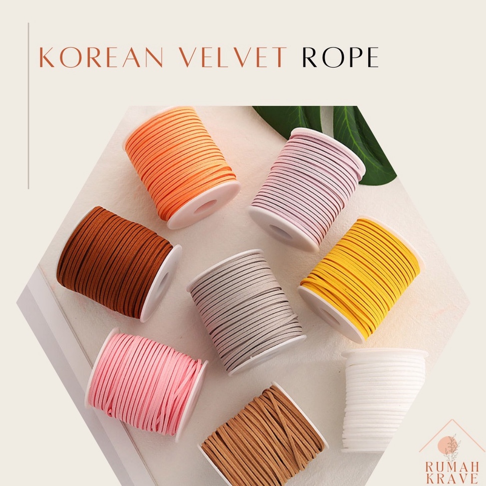 

Diskon Besar RUMAH KRAVE Korean Velvet Rope Roll Tali Pita Suede 5 yard