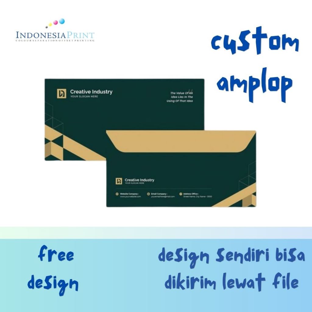 

AMPLOP CUSTOM FREE DESIGN MURAH MATARAM LOMBOK