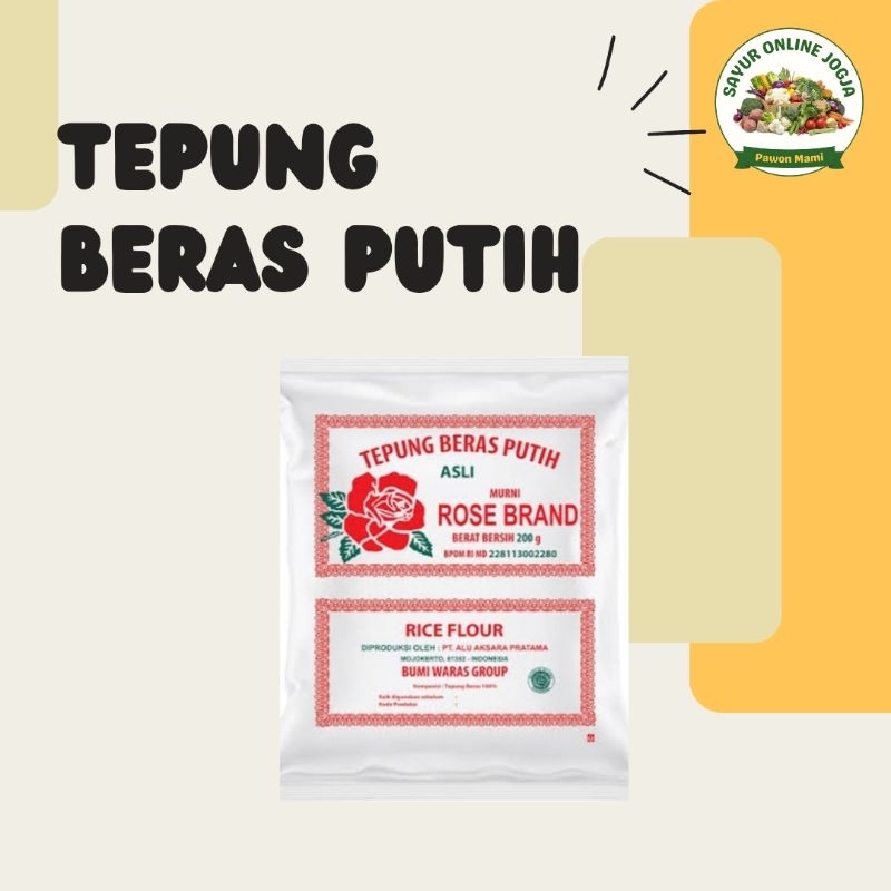 

Rose brand tepung beras 500Gr - PAWON MAMI SAYUR ONLINE JOGJA