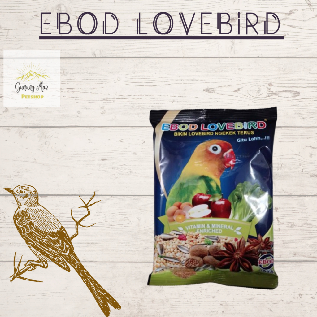 EBOD LOVEBIRD VITAMIN DAN MINERAL HARIAN UNTUK BURUNG LOVEBIRD