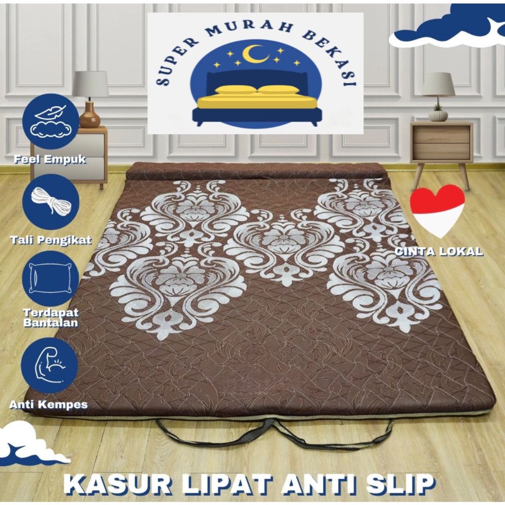 Kasur Lipat INOAC Tebal Anti Kempes / Kasur Busa Portable Anti Slip / Matras Gulung / Kasur Lipat Gu