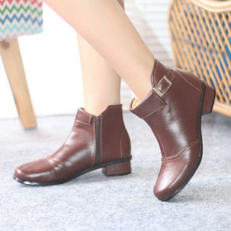 NEW Sepatu Boots Wanita Hak Tahu 3cm