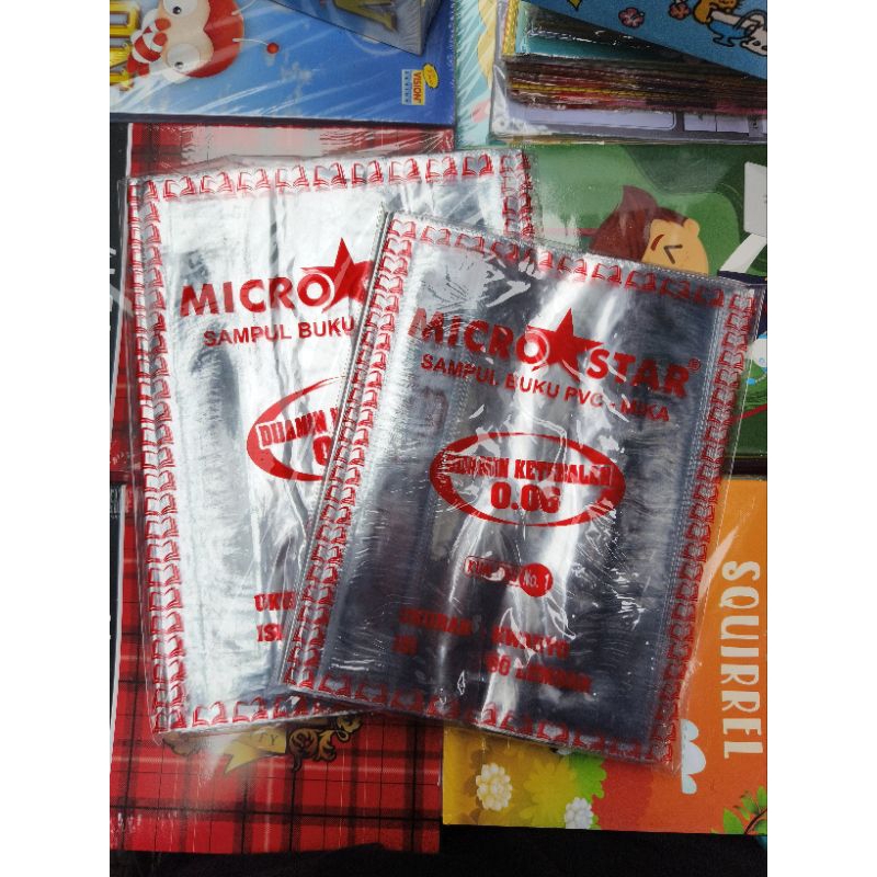 

sampul buku tulis plastik mika kwarto & boxy isi 10 pcs