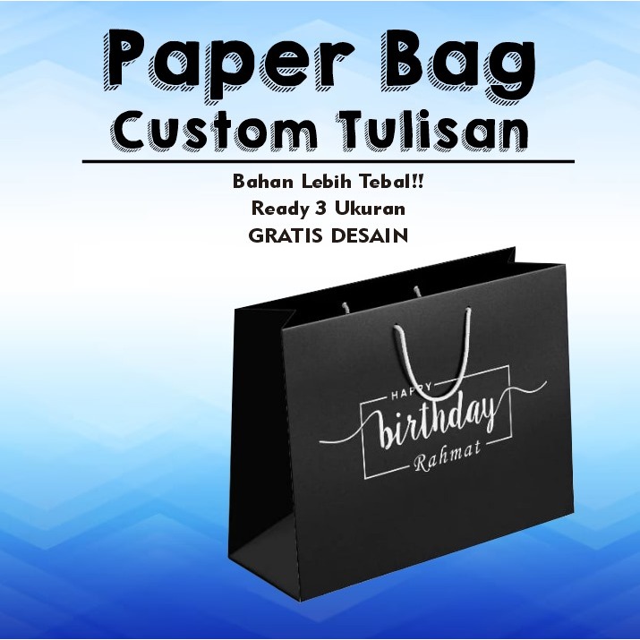 

PAPER BAG birthday tas kado / souvenir Gift bag karakter Cute ulang tahun