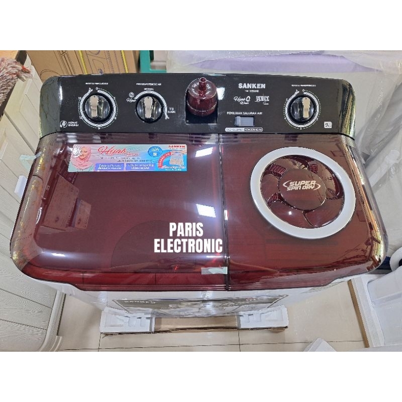 Sanken Mesin cuci 9kg TW955 Low watt Hijab (Pengiriman Cilegon Merak)
