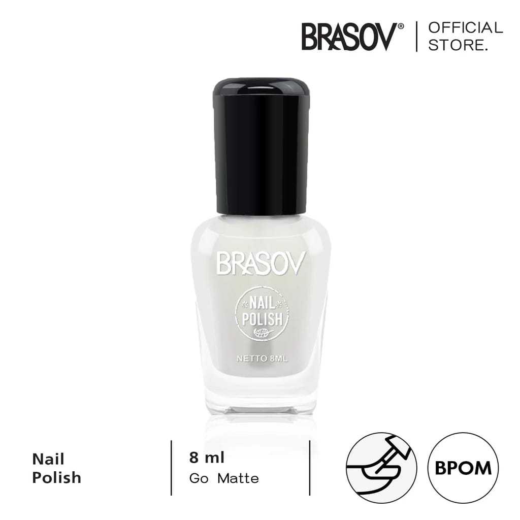BRASOV Kutek Cat Kuku Matte 8 ML Kutek Go Matte Nail Polish Matte BPOM SGL01-XX-CT No.13