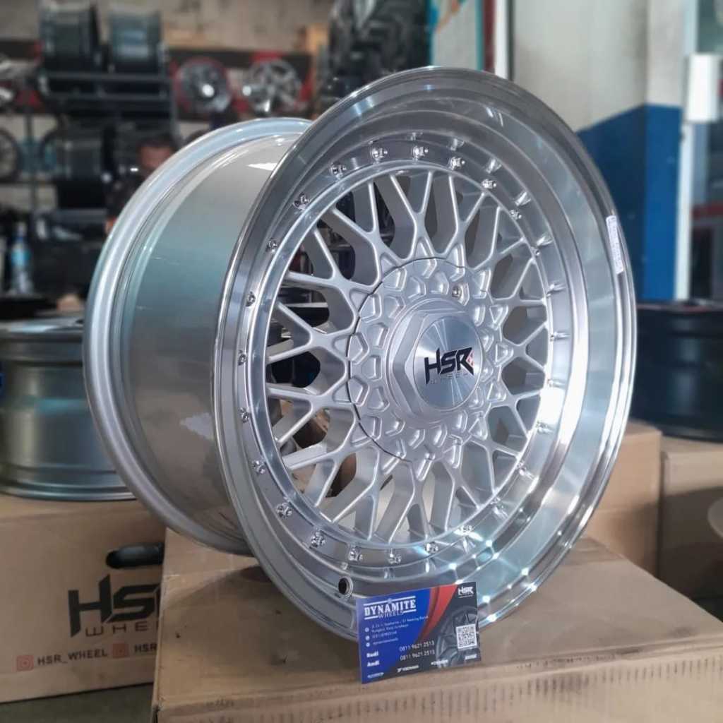 Velg Mobil BBS Ring 15 Lebar 7-8 Lubang Baut 4x100 4x114,3 ET35-25 Velg HSR RS 960 R15 Celong Belang