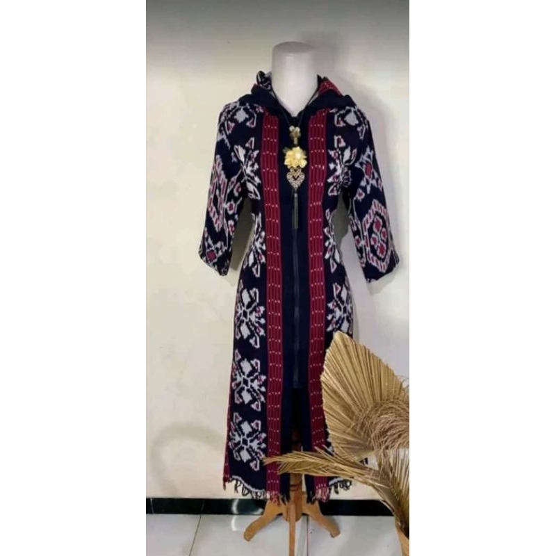 cardigan jaket etnik motif kepiting