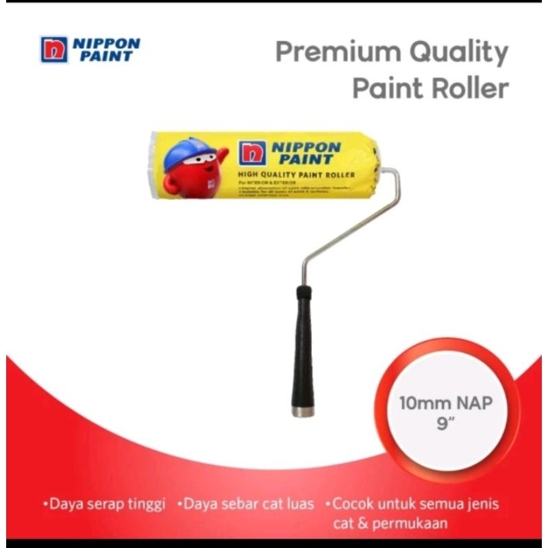 Nippon Paint-Cat Kuas Roll Nippon paint-9"-Untuk Interior Dan Exterior