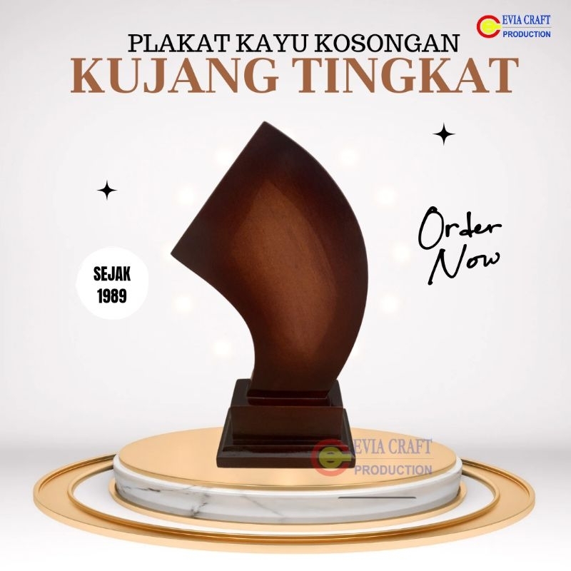 PLAKAT KAYU KOSONGAN KUJANG TINGKAT