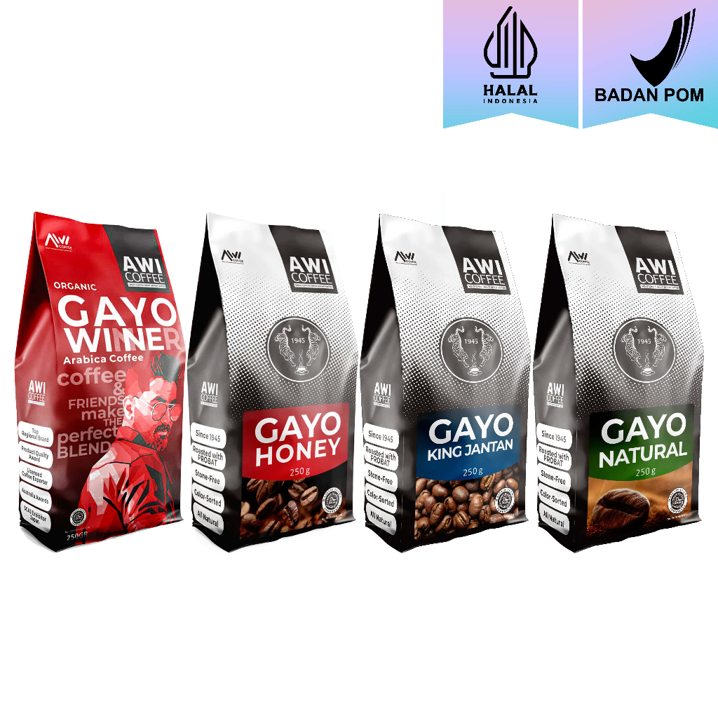 

Awi Coffee Gayo Special Proses Series 4 X 250 Gr | Arabica | Specialty - Biji