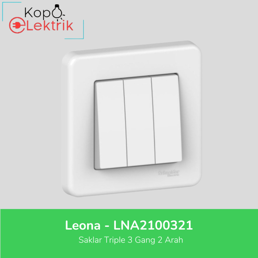 Leona Triple Saklar | Triple Saklar Leona white