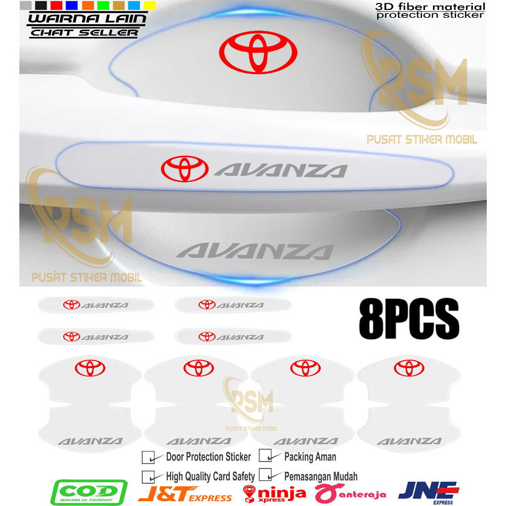 Stiker Transparan Pelindung Handle Pintu Mobil Avanza Handle Bening Pelindung Pintu Mobil Toyota