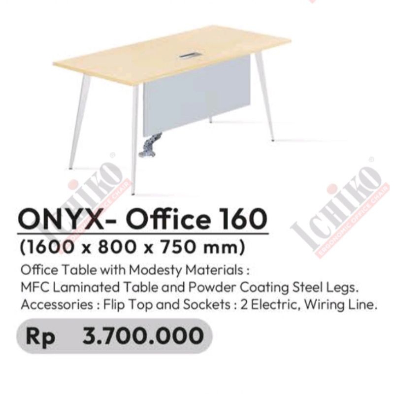 Meja kerja meja kantor uk 160 x 80 x 75 cm ONYX office 160