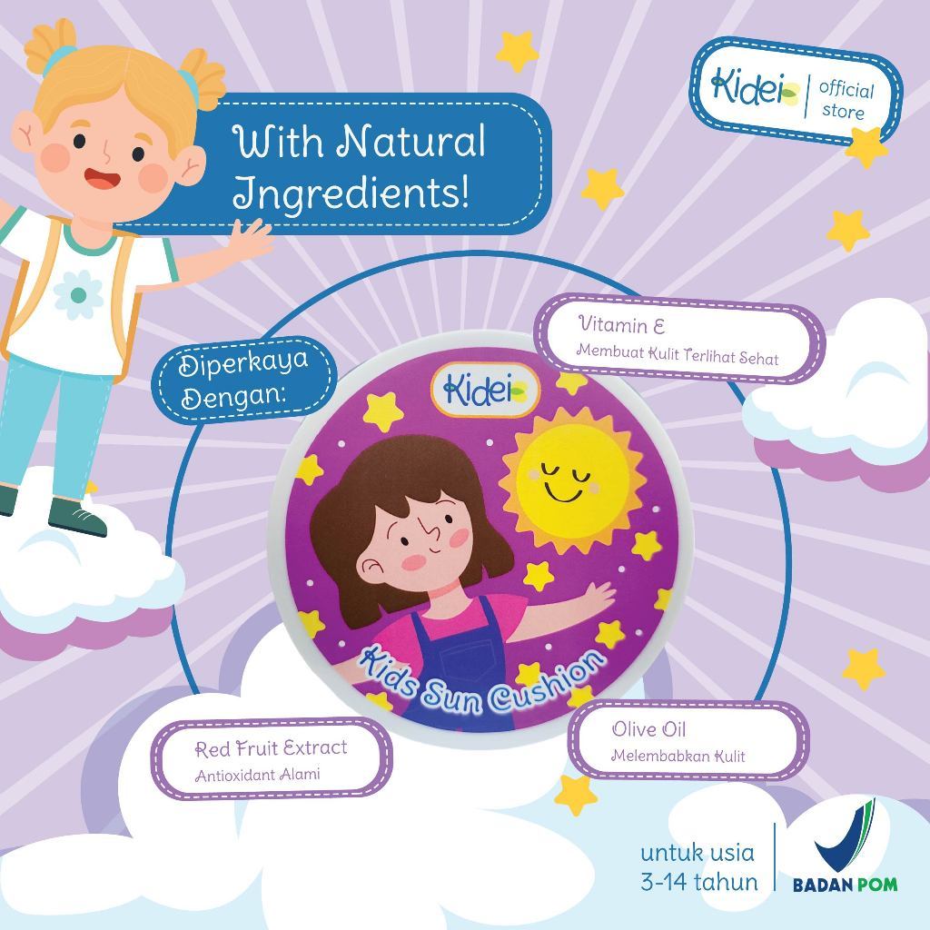 [BPOM] Kids Sun Cushion / Cushion Foundation Bedak Anak Dengan UV Filter