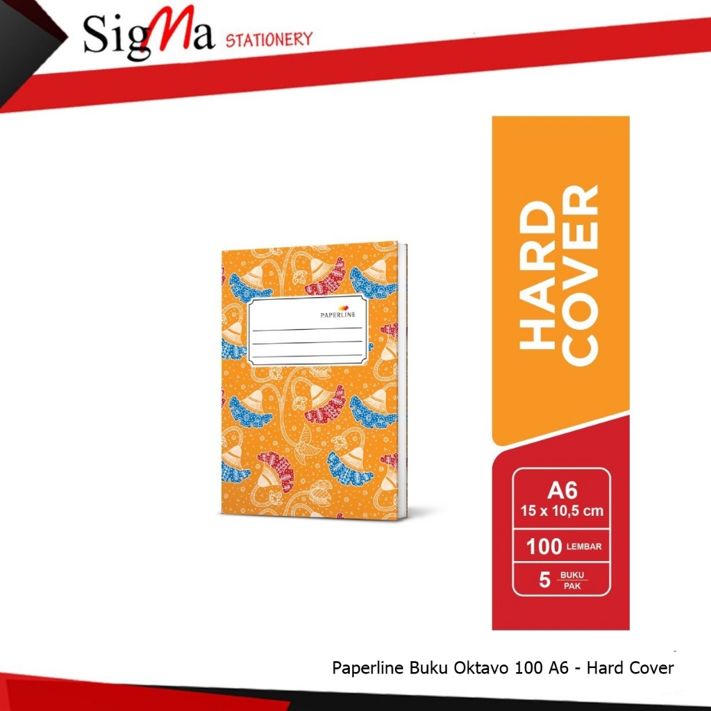 

Buku Hardcover Oktavo / A6 isi 100 Paperline