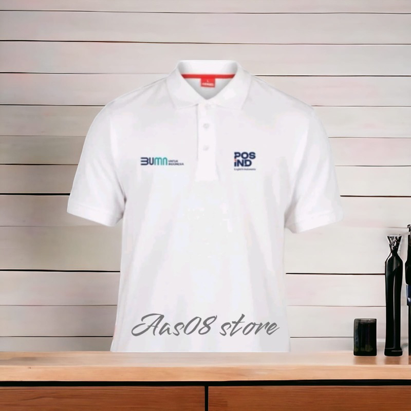 kaos polo shirt bordir BUMN POS INDONESIA • kaos polo •kaos kerah •bordir•BUMN POS INDONESIA TERBARU