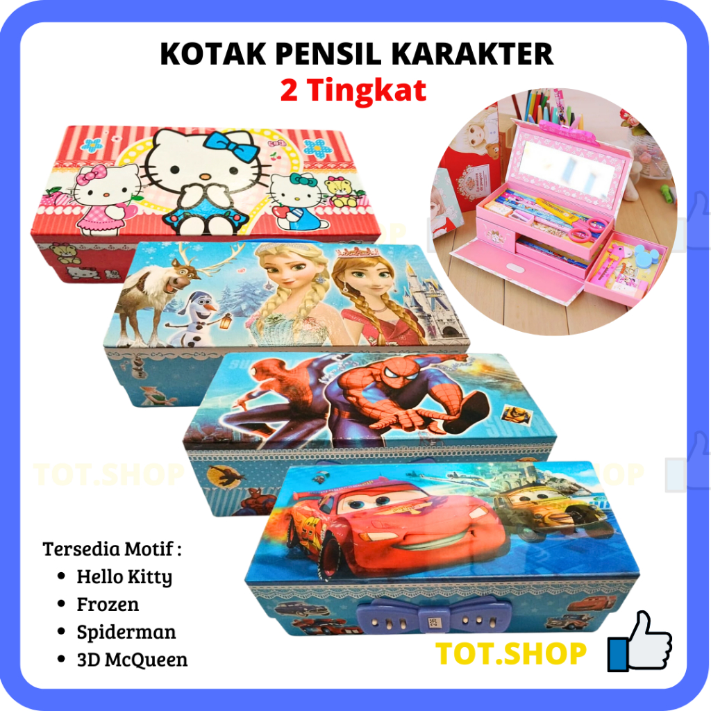 

Kotak Pensil Anak Karakter kotak pensil 3 tingkat motrif kartun&anime lucu/kotak pensil kode tiga tingkat kotak pensil ada pin