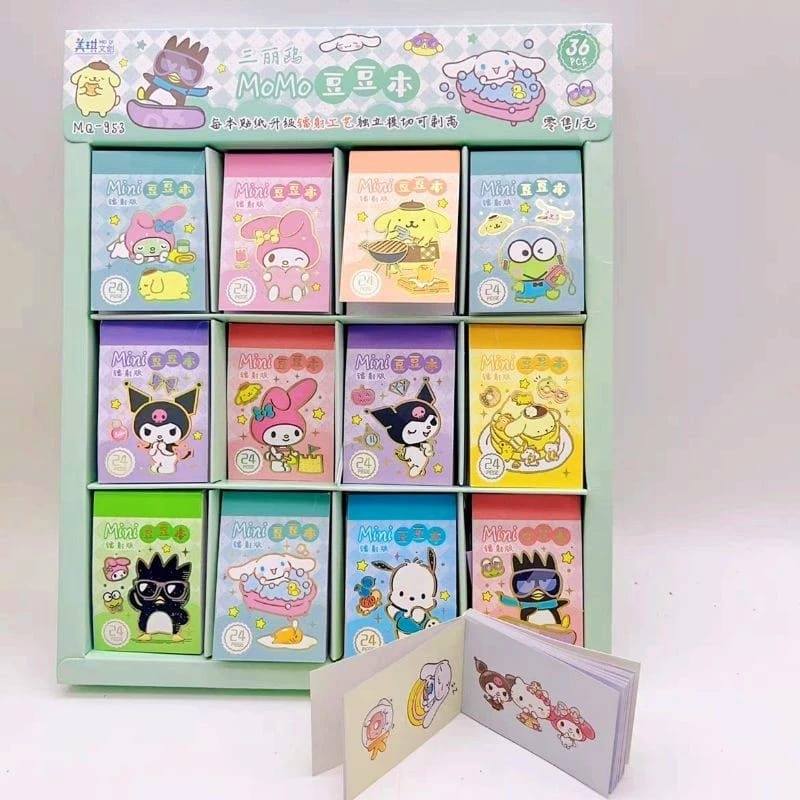 

Stiker Buku Mini Sanrio Kuromi Melody Isi 24lembar