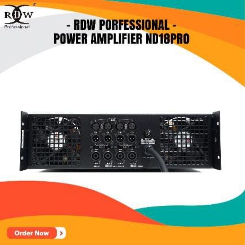 POWER AMPLIFIER RDW ND 18 PRO ORIGINAL RDW PROFESIONALl