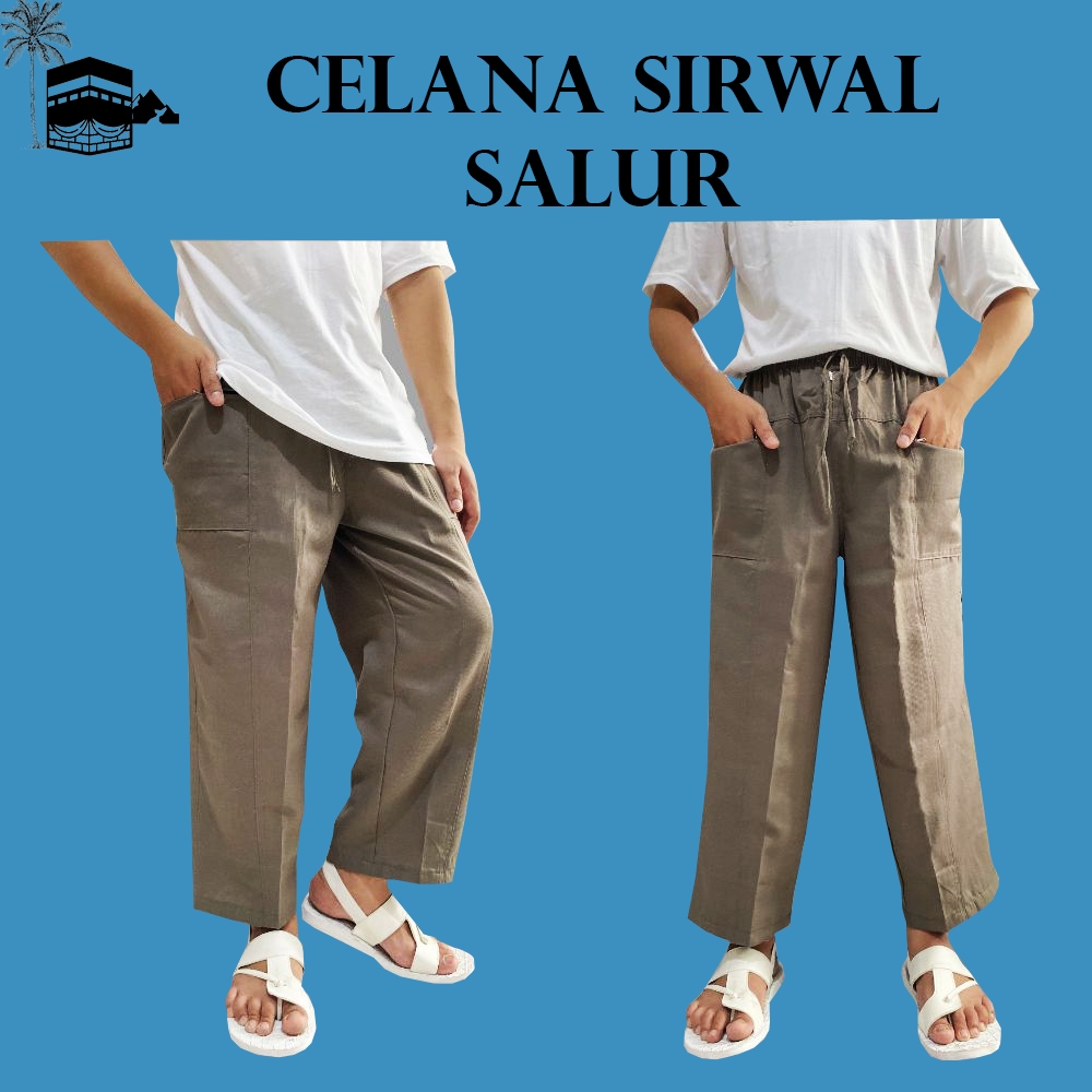Sirwal Salur Pria Celana Sirwal Salur Pria Model Pangsi Cingkrang untuk Sholat dan Haji Celana Pria 