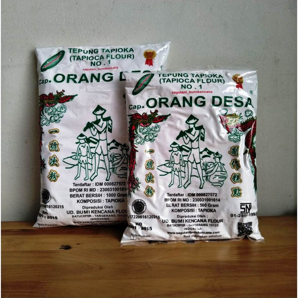 

Tepung Tapioka / Tapioca Flour Cap Orang Desa 500gr & 1kg