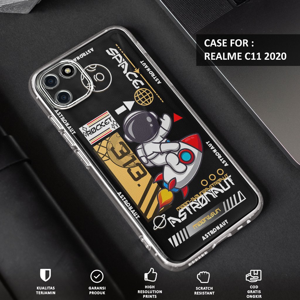 Case REALME C11 2020 - Casing REALME C11 2020 Motif ASTRONOT - Softcase Premium Fourside - Bening Tr