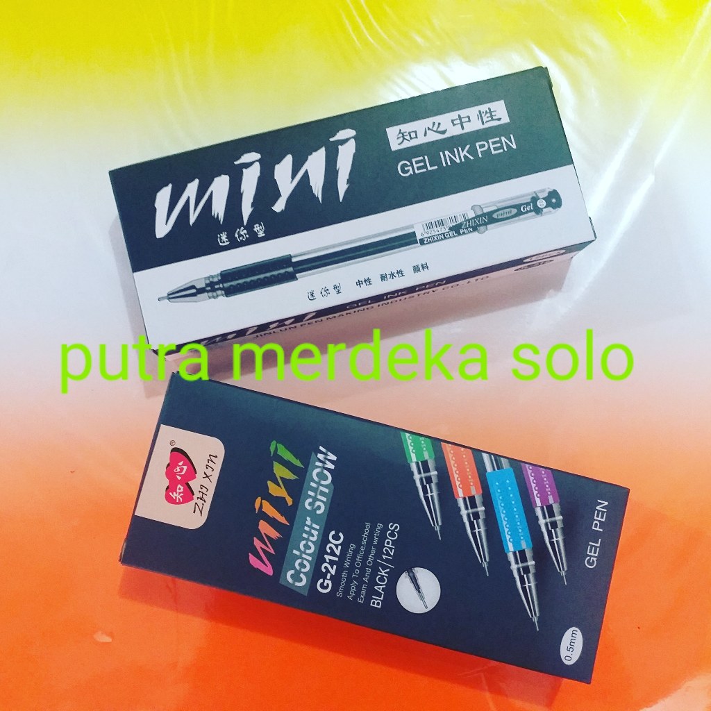 

Ballpoint, Bolpen, Pulpen Gel Mini Zhixin 0.5mm Mini Gel Hitam JL-212