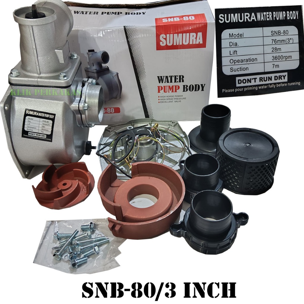 Pompa Air / Water Pump Body Sumura SNB-80 3"/ Water Pump Body Sumura SNB-50 2"