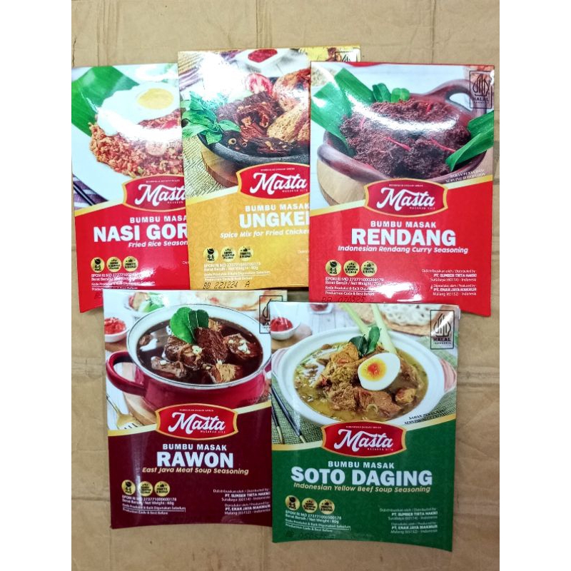 

Bumbu masak/Nasi goreng/rendang/rawon/sotodaging/Ukep 70gr "Masta