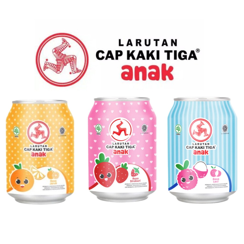 

Larutan Cap Kaki Tiga Anak Stroberi / Jeruk / Leci 250 ml
