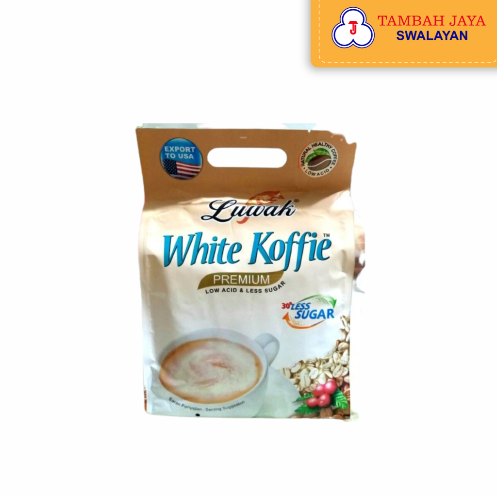 

Luwak White Coffie Less Sugarr berat bersih 361g 19sachet