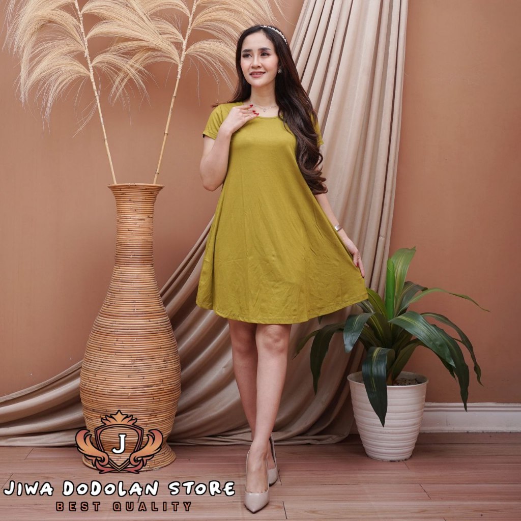 JIWA DODOLAN STORE _ DRESS WANITA POLOS / DRESS NEUSI / DRESS OVERSIZE / JIWA DODOLAN STORE