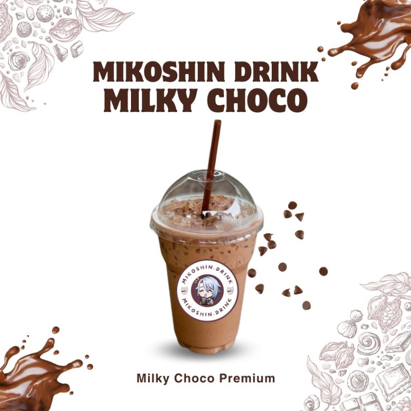 

Milky Choco by Mikoshin Drink Botol 250 ml - ES COKLAT VIRAL!! - Minuman Ala Cafe Rasa Coklat Susu - FRESH - HALAL - COKLAT CAFE VIRAL - Acara Meeting, Arisan, Kumpul, dll