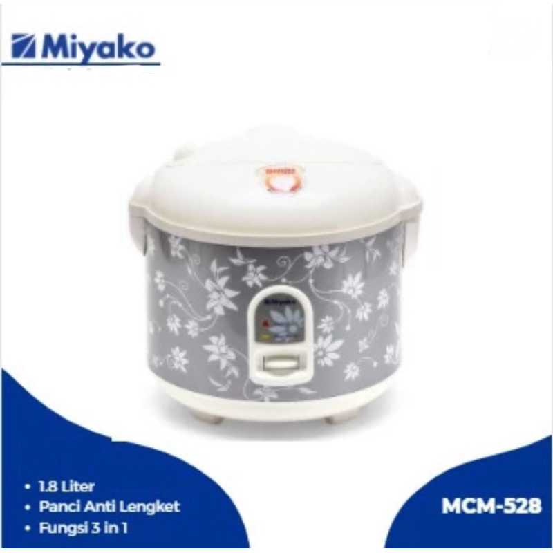 Rice Cooker Miyako MCM-528 1.8 Liter / Magic Com Miyako MCM-528 / Mejikom Miyako
