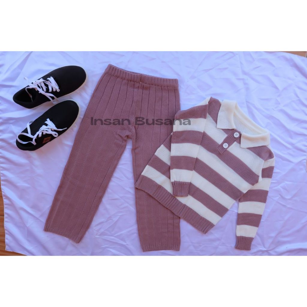 BAJU SETELAN ANAK PEREMPUAN - ATASAN RAJUT ANAK CEWEK 4-12 TAHUN