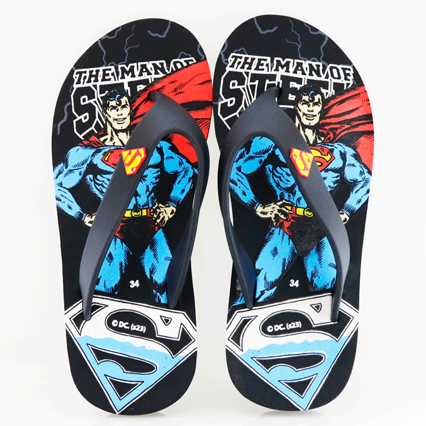 NEW Ando X Superman SPM 2303 Hitam - Sandal Anak Besar 2024 Ando Surabaya