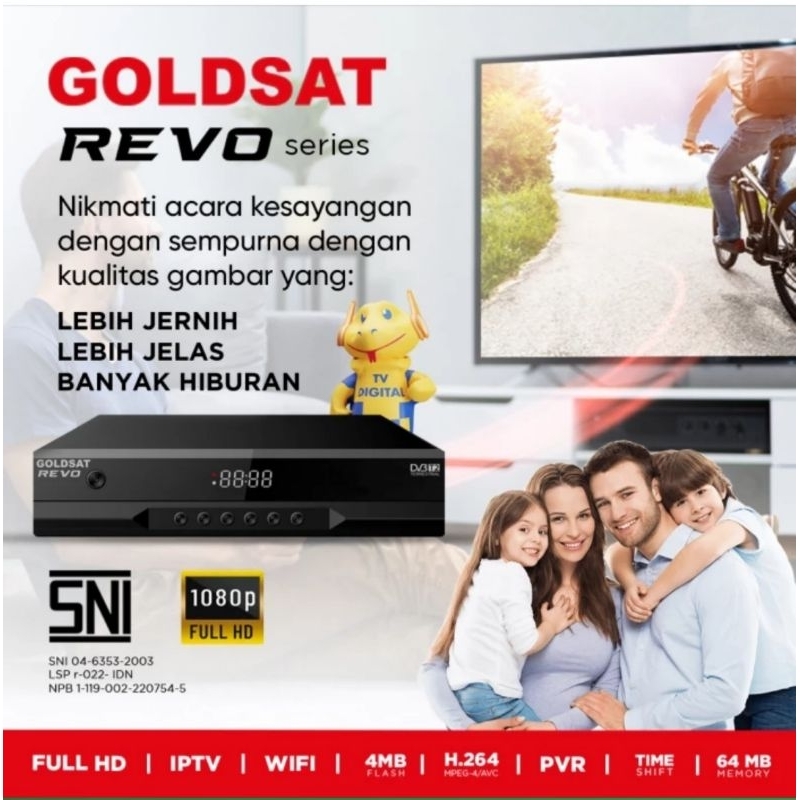 set top box goldsat  revo cocok untuk semua tv ..bisa tv tabung