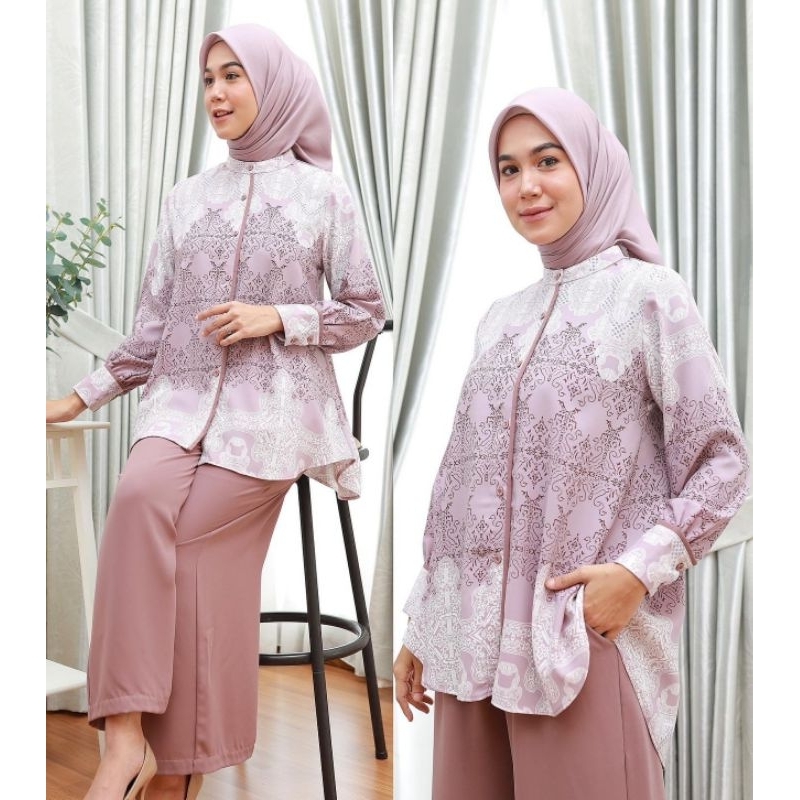 Vierra set ORI by disiko exclusive setelan wanita atasan blouse celana panjang bahan Lionel Richie k