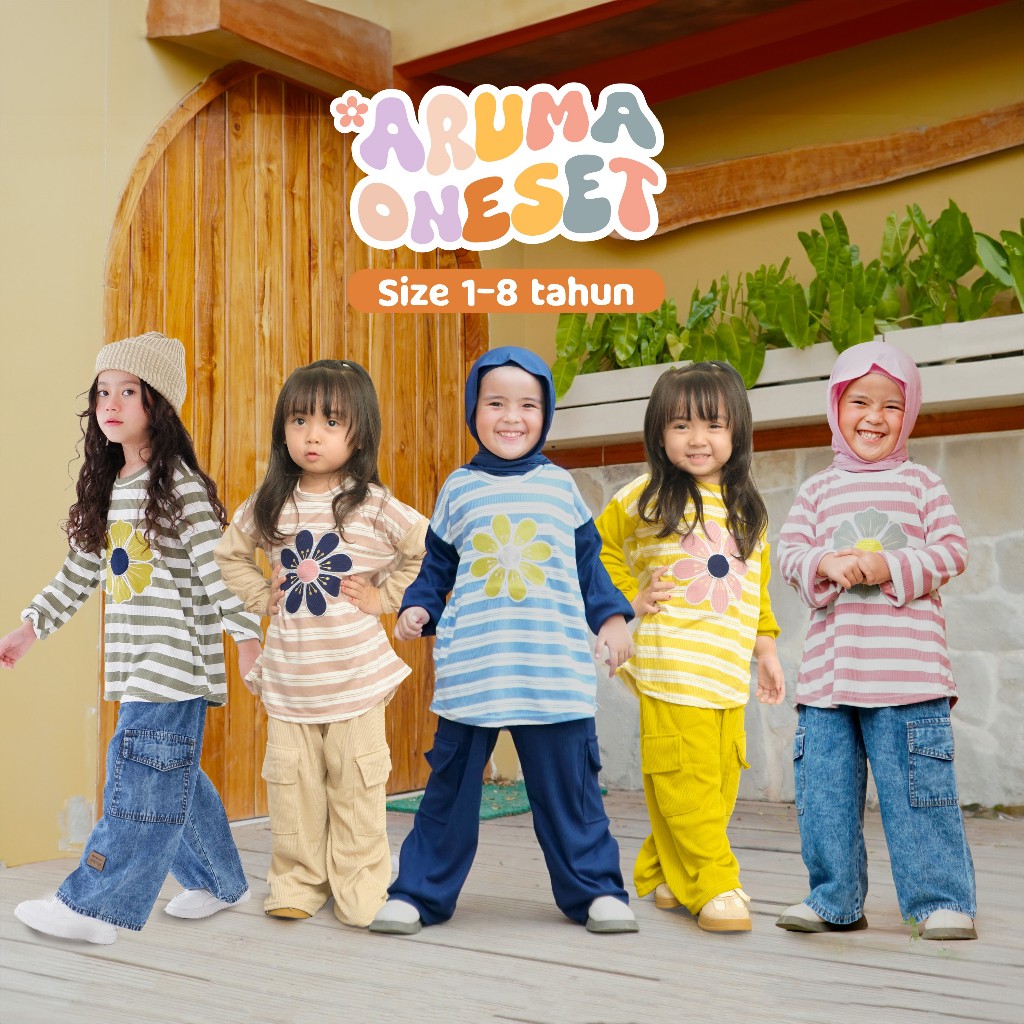 Aruma Oneset Kids - Oneset Couple Ibu & Anak - Oneset Knitt Premium