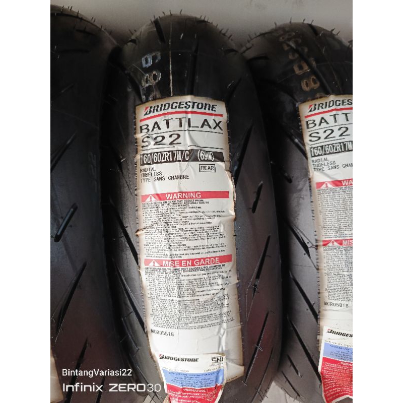 Ban battlax bridgestone S22 160/60/17 Rear ninja 250 fi zx25 r25 dll