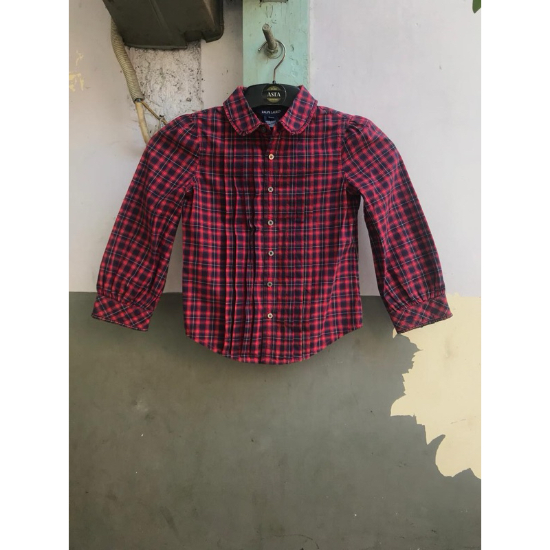 kemeja anak perempuan Ralph Lauren lengan panjang preloved