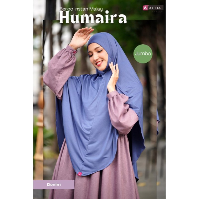 BERGO HUMAIRA BY AULIA || JILBAB MALAY INSTAN DEWASA JUMBO SYARI BAHAN NYAMAN DIPAKAI